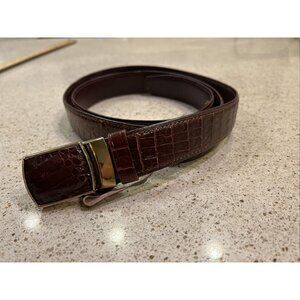 L.F.B Genuine crocodile Luxury Reptile Belt Leather Men's Belt Sz 36-40
